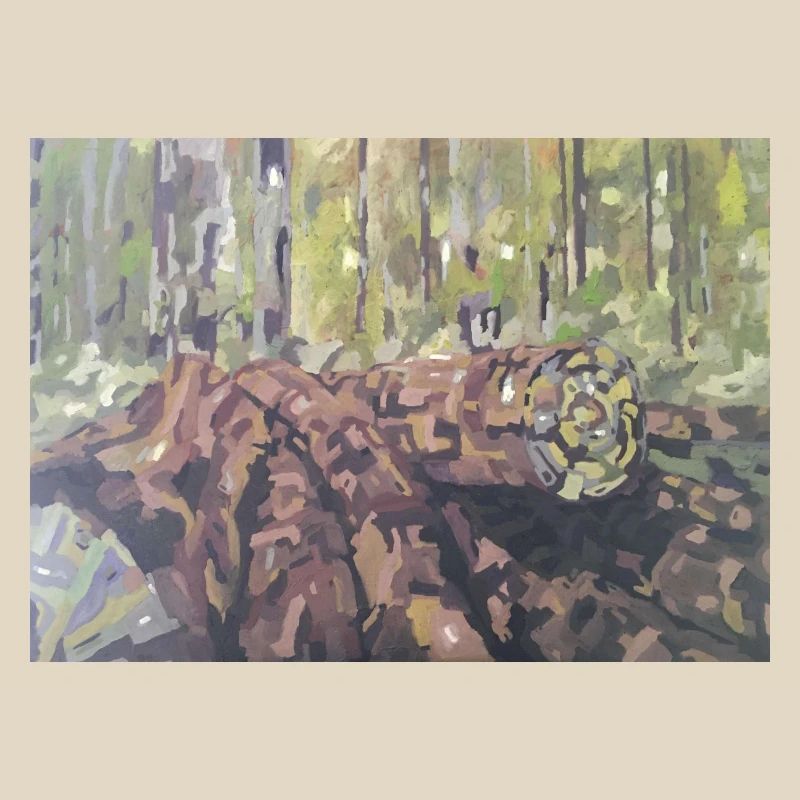 Baumstämme im Wald – eine impressionistische Landschaft