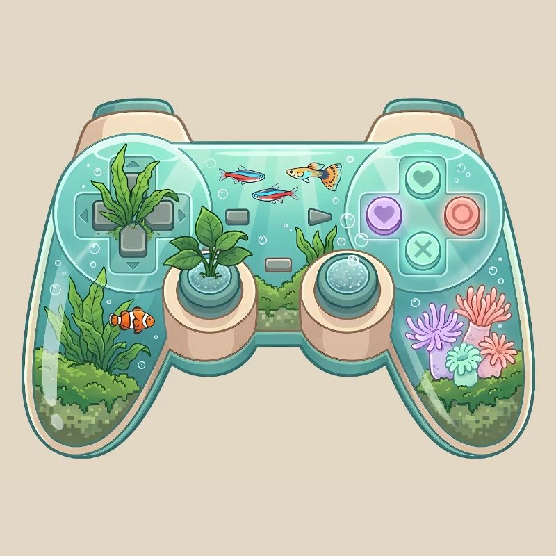 Ocean Controller – Süßer Gaming-Aufkleber