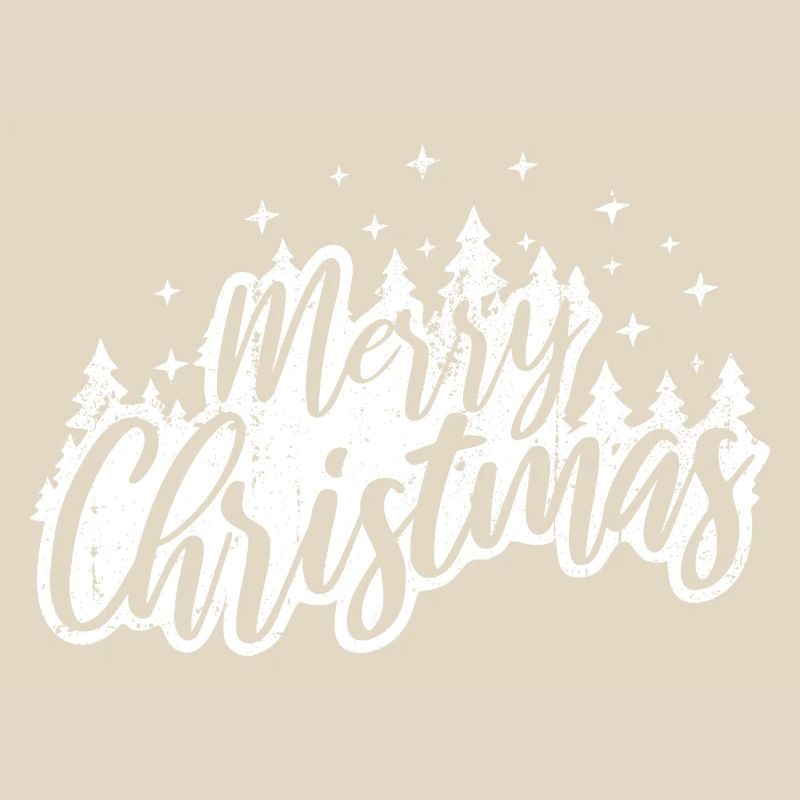 Merry Christmas Script with Trees