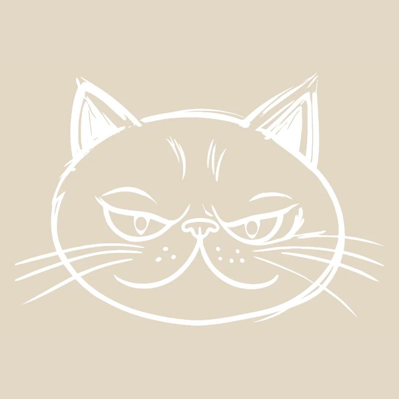 Cat with mischievous expression Drawing