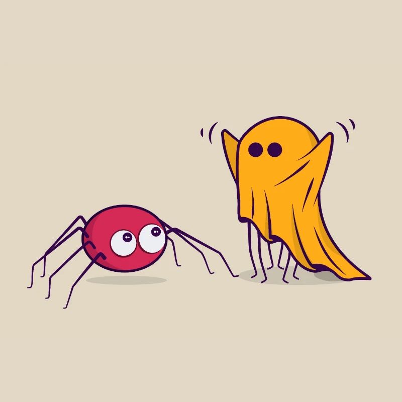 Halloween Spider Ghost Comic Cartoon Comic