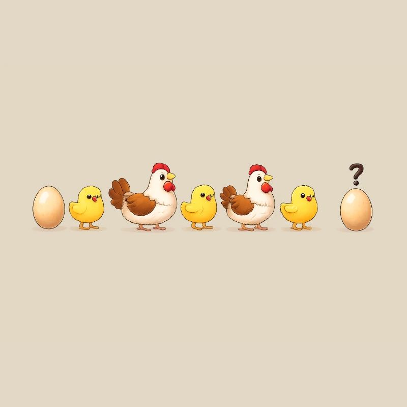 Evolution oeuf poussin poule darwin