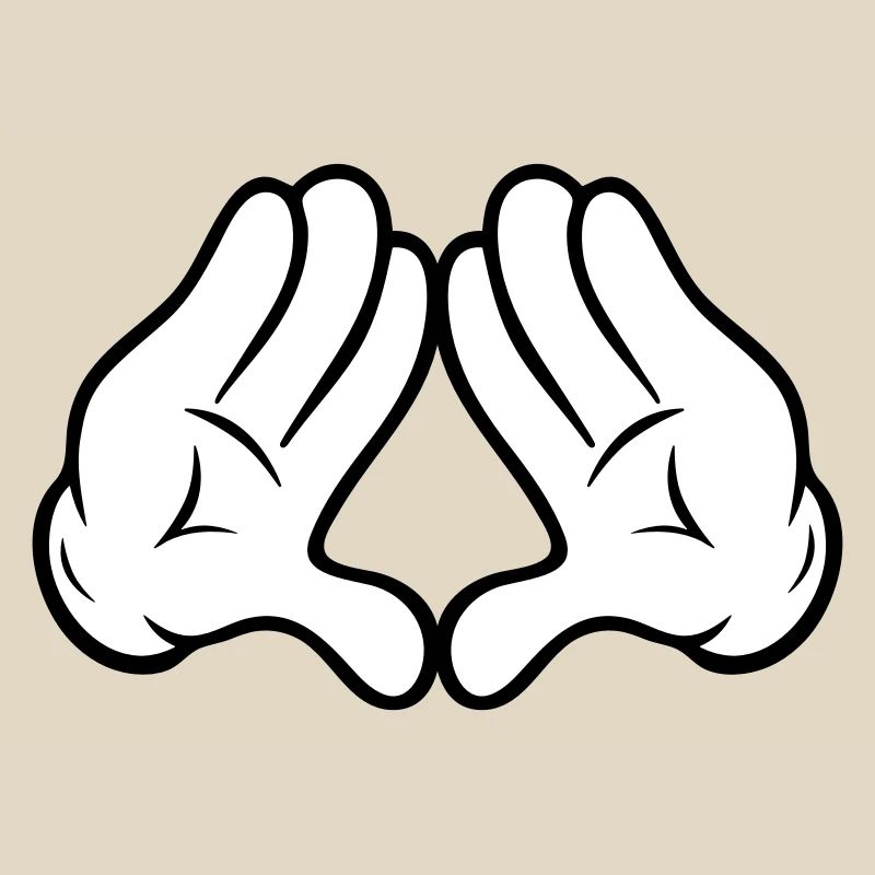 Comic Style Hands Diamond Pyramid Triangle Diamond