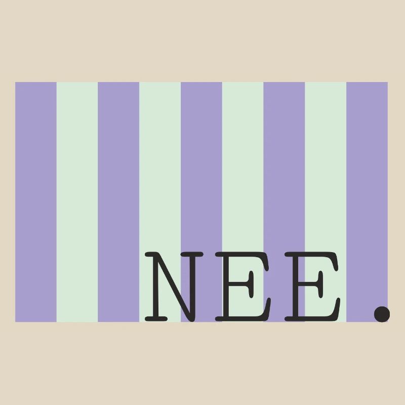 Nee Pastellstreifen Schrift