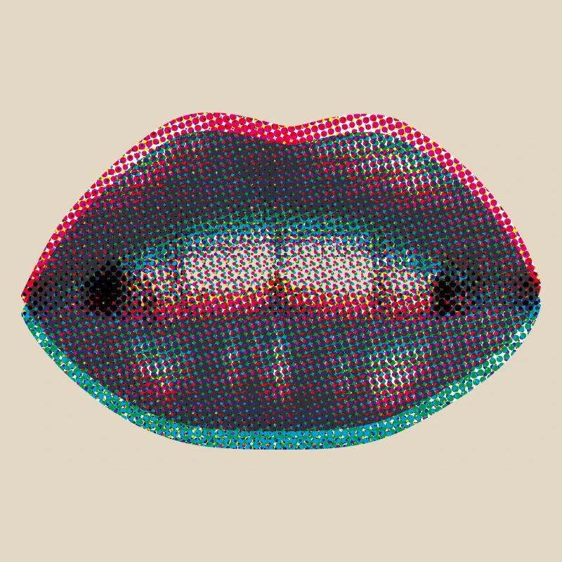 Dotted neon lips