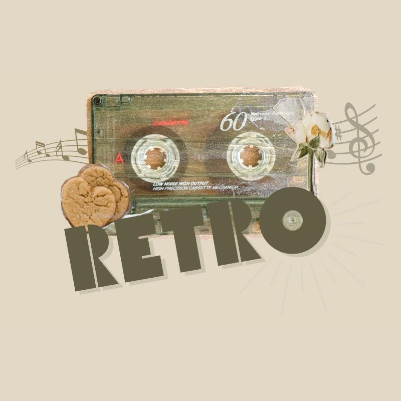 Retro Kassette Collage