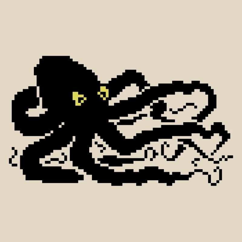 8bit pixel octopus