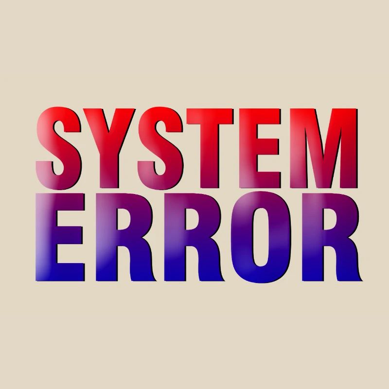System Error Gradient Typo