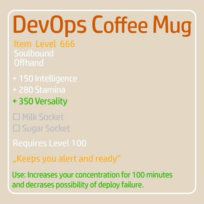 DevOps Coffee Mug System Admin Theme