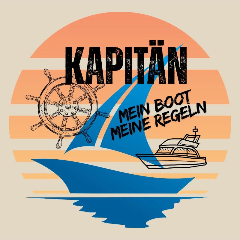 Seefahrer Motiv mit Kompass und Segelboot
