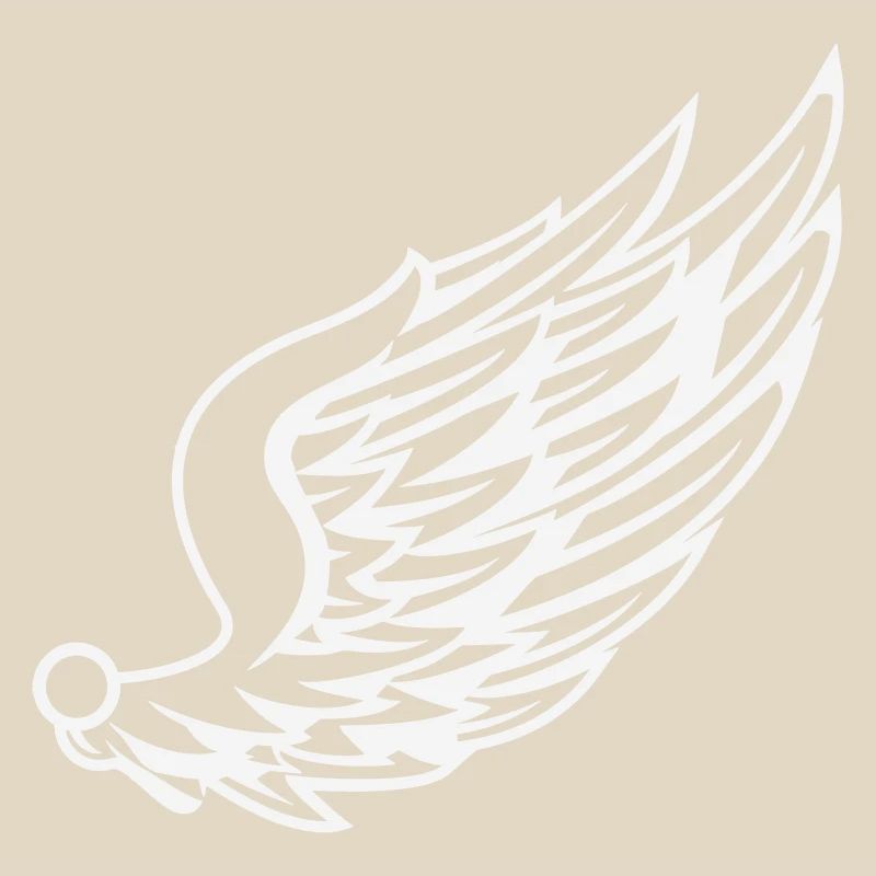 Wings with dynamic feather drawing