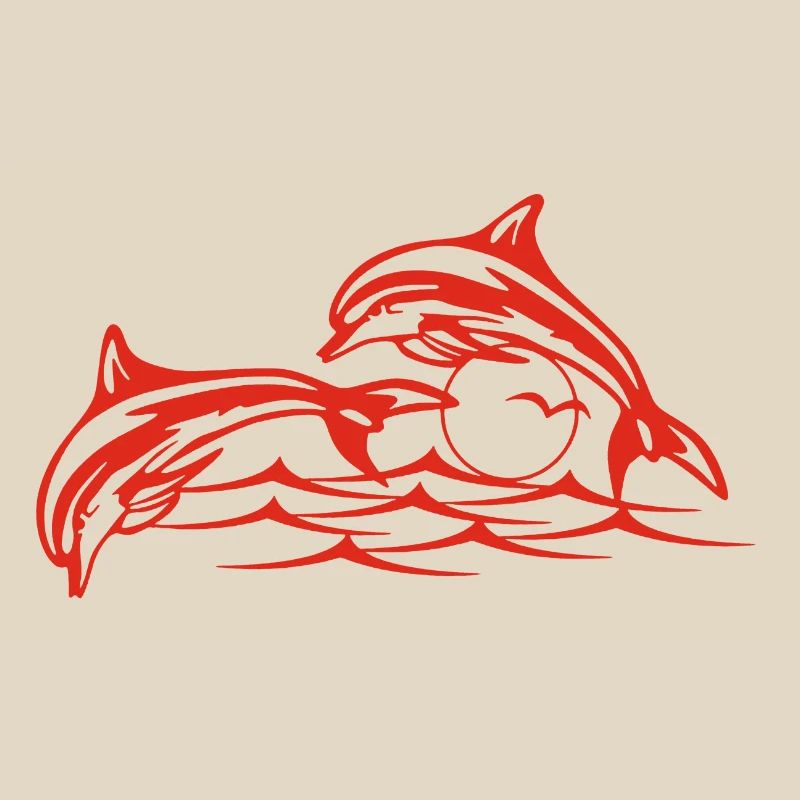 Red dolphins