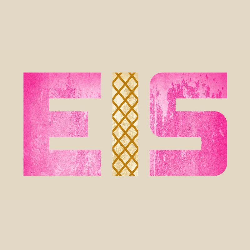 Eis Waffel Eisdiele Eiscreme Eiskrem Sommer pink