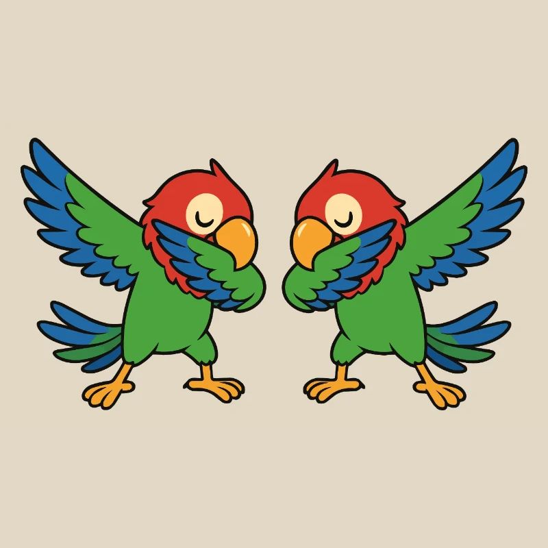 Parrot Dabbing Comic