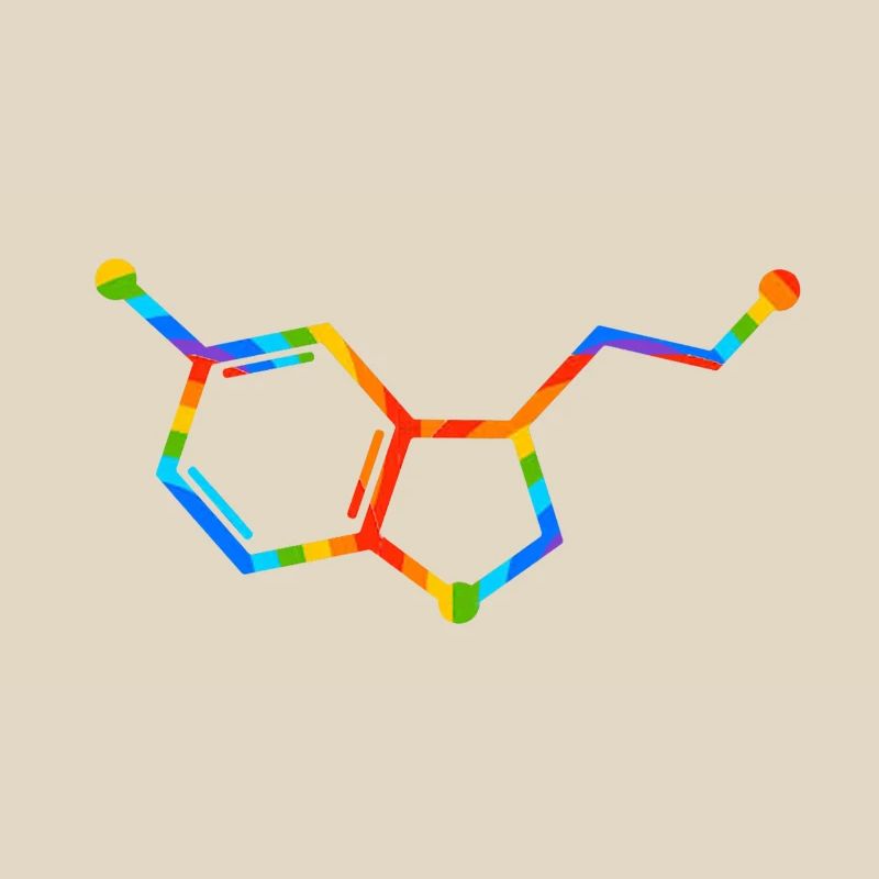 Rainbow Molecule Geometry - seratonin