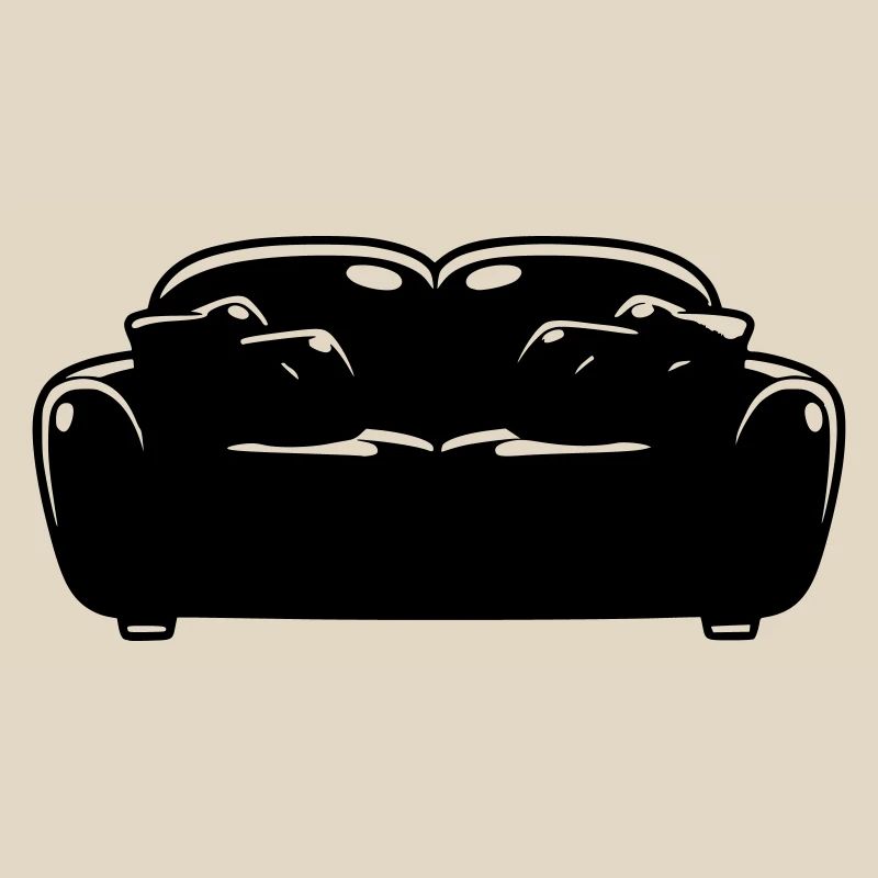Sofa Couch Silhouette Chill Vector
