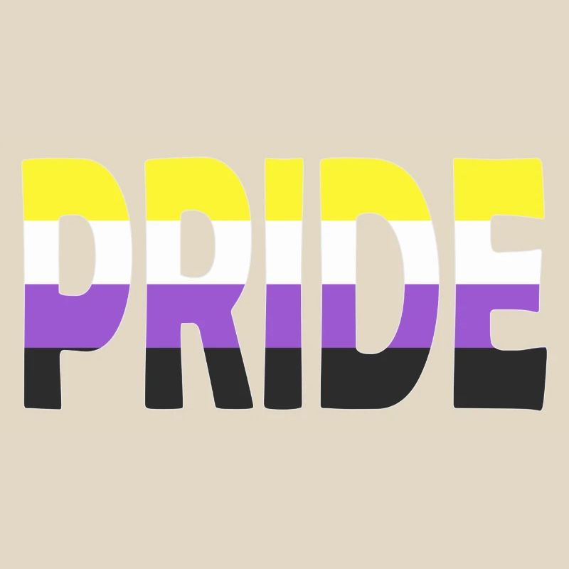 Pride lettering Non-Binary Non-Binary LGBTQ