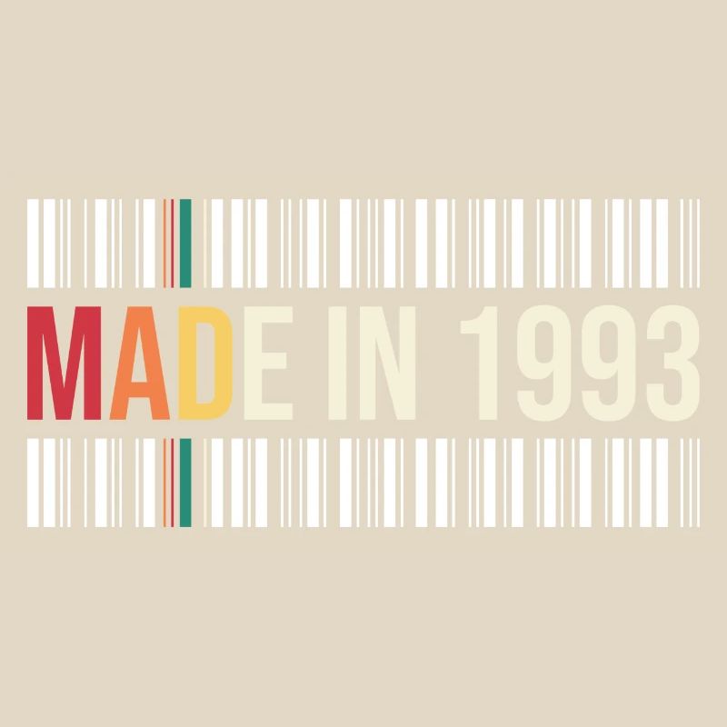 Born in 1993 Retro Barcode Tee