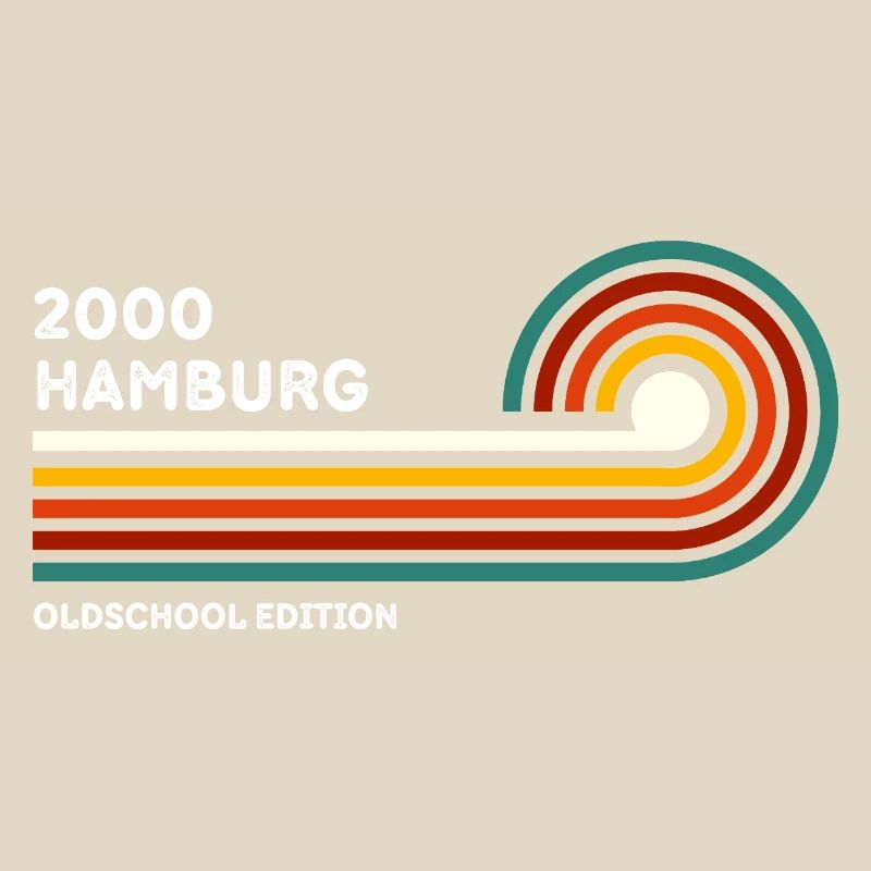 Hamburg Retro Shirt 2000 Code postal Souvenir Code postal