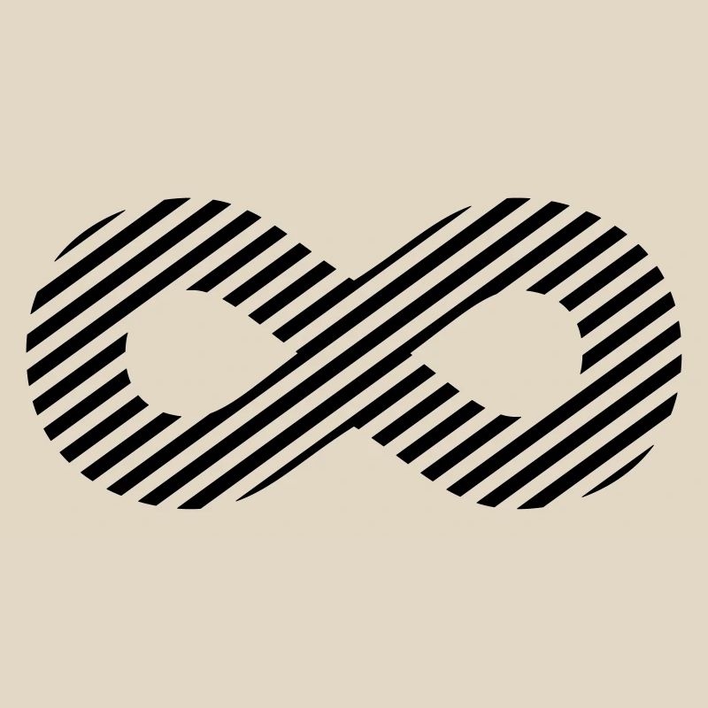 Infinity sign - pattern stripes