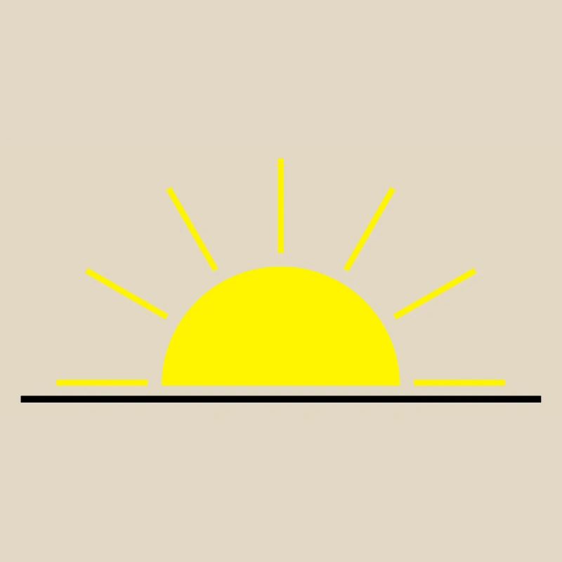 Rising or setting sun