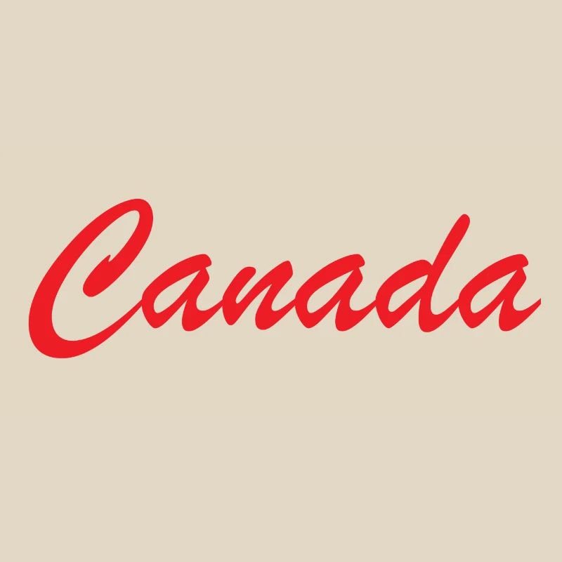 Lettrage Canada Script Rouge