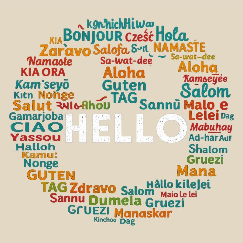 Beginnen Sie mit Hello Different World Language Learning