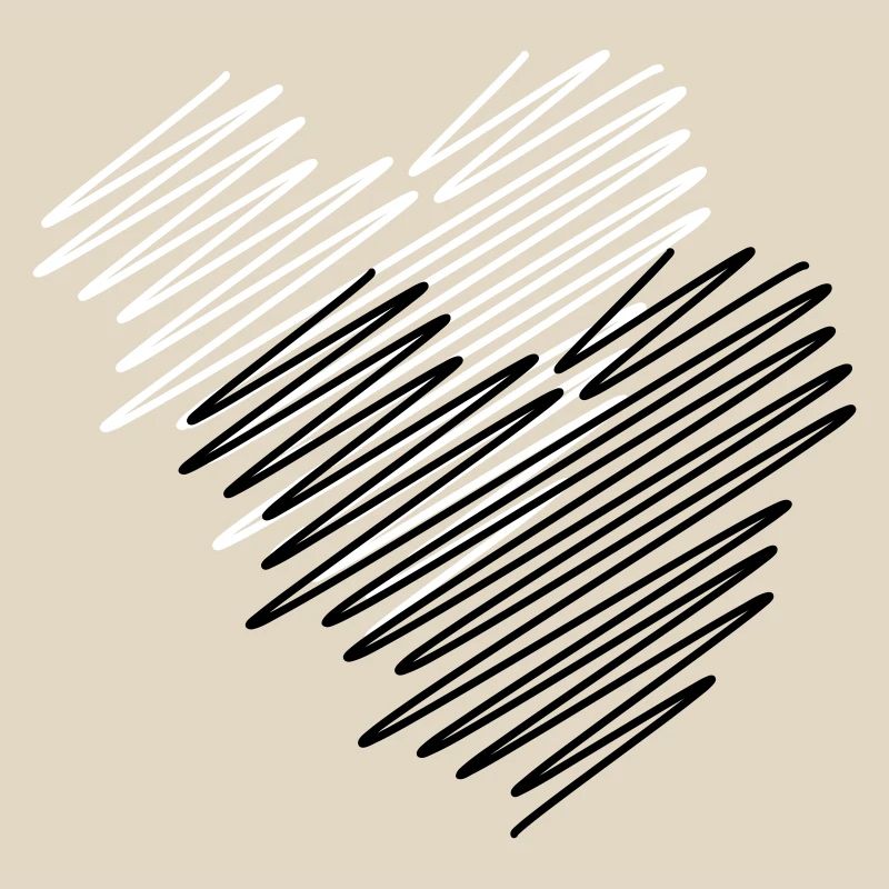 Zwei Herzen Scribble