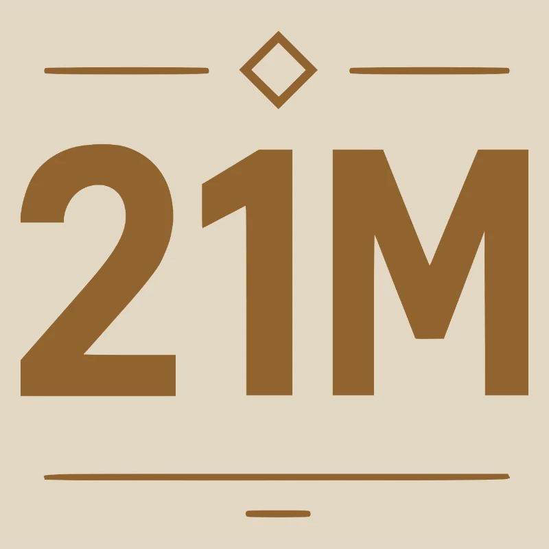 21M Bitcoin Limit Design Gold