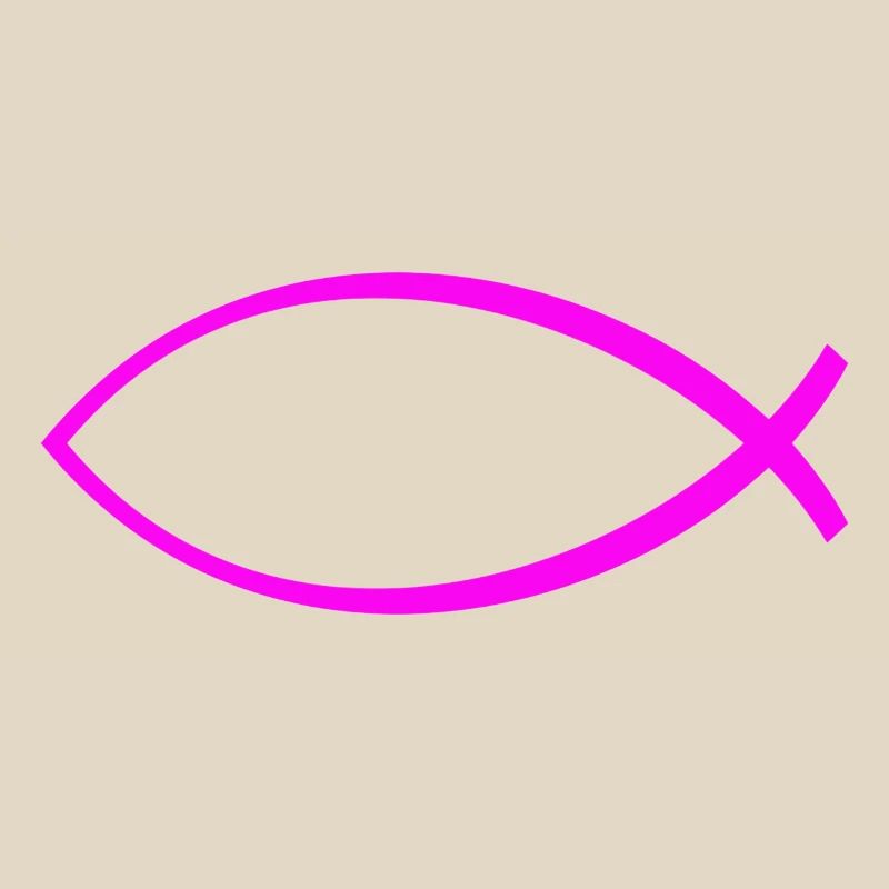 Ichtus fish solid pink