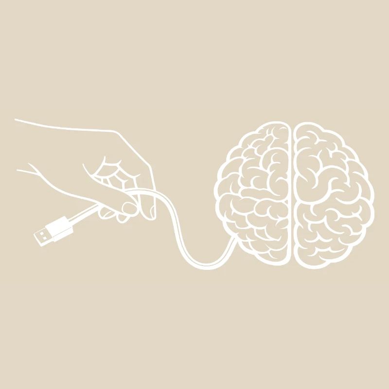 Brain Head Cable Connector Artificial Intelligence