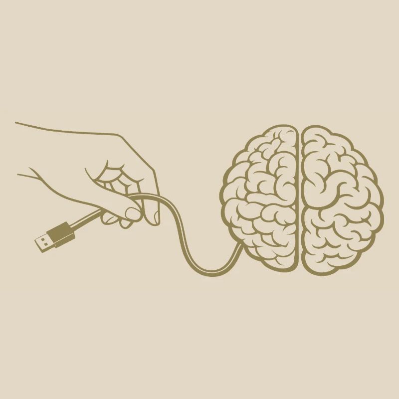 Connecteur de câble Brain Head Intelligence Intelligence artificielle