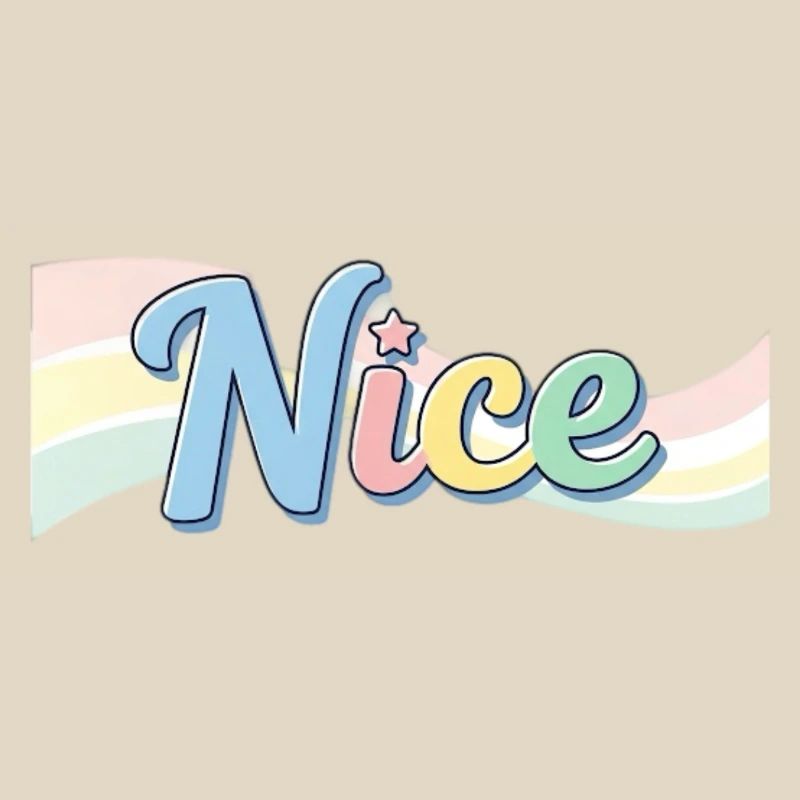 Nice style design with rainbow text