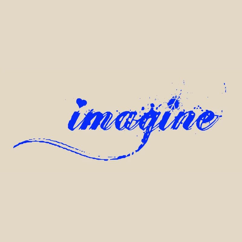 Imagine Blaue Farbklecks Script
