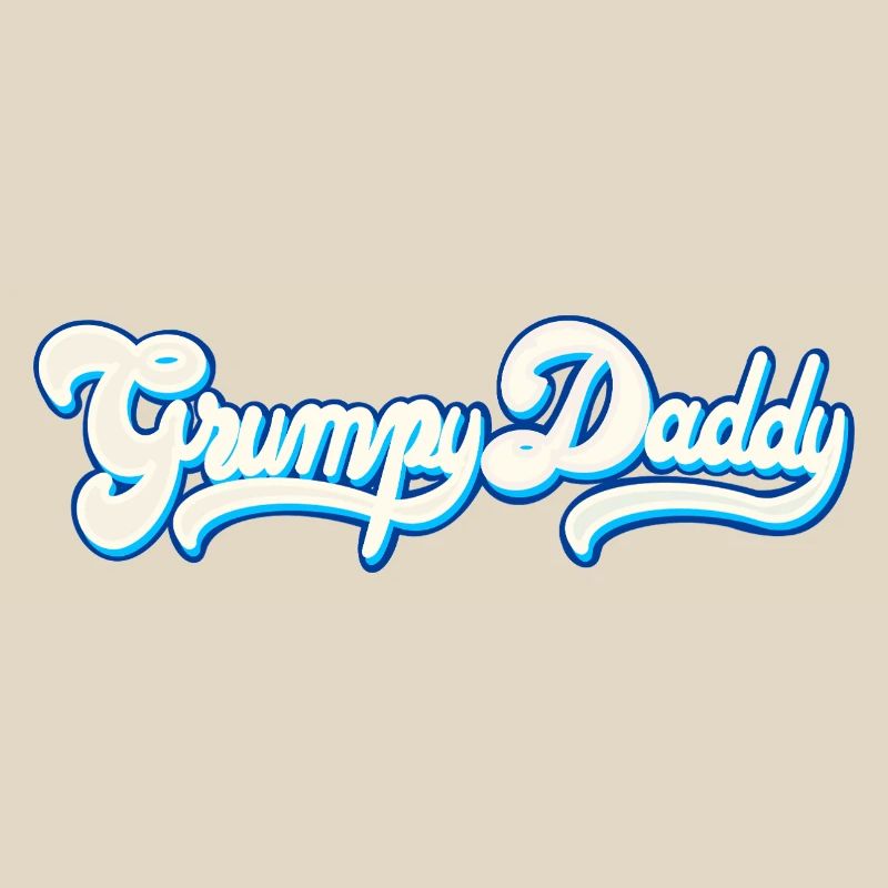 Grumpy Daddy Script - Farbe "Whipped Cream"