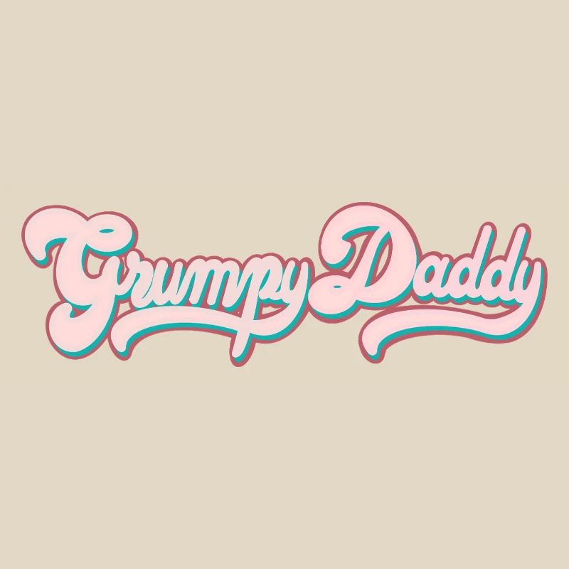 Grumpy Daddy Retro Script - Farbe "Sports Bra"