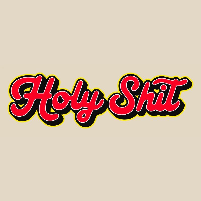 Holy Shit 3D Red Script