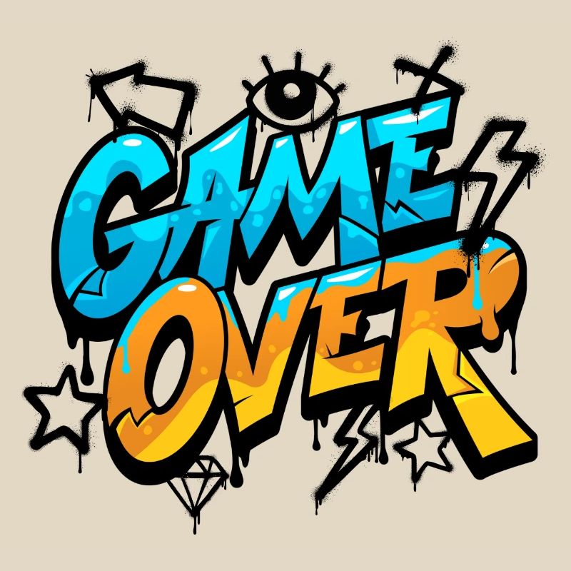 Game Over Conception de style graffiti