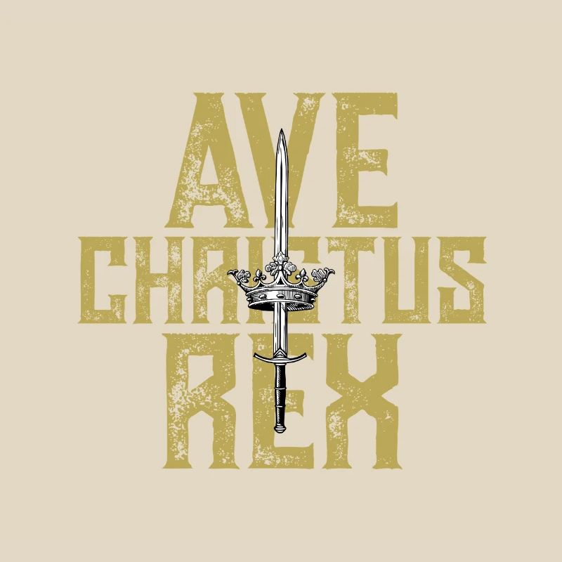 Ave Christus Rex Krone ein Schwert