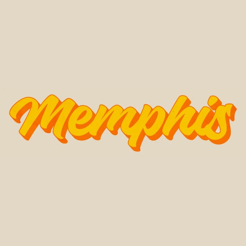 Memphis Retro Script Sunset