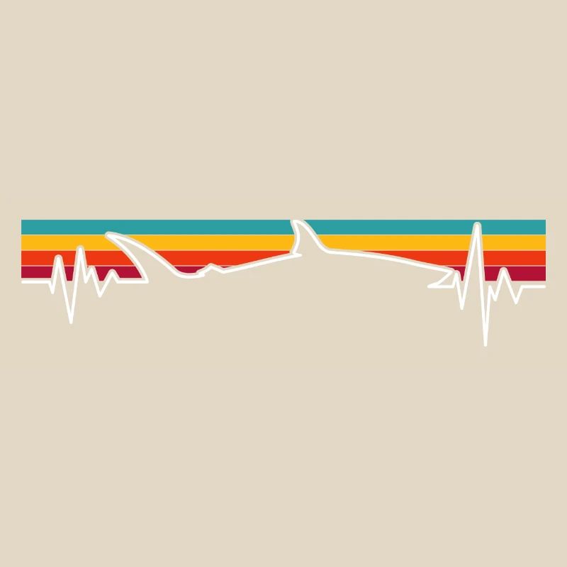 Retro Sunset Wolf Pulse