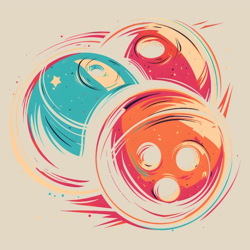 Boules de bowling Synthwave