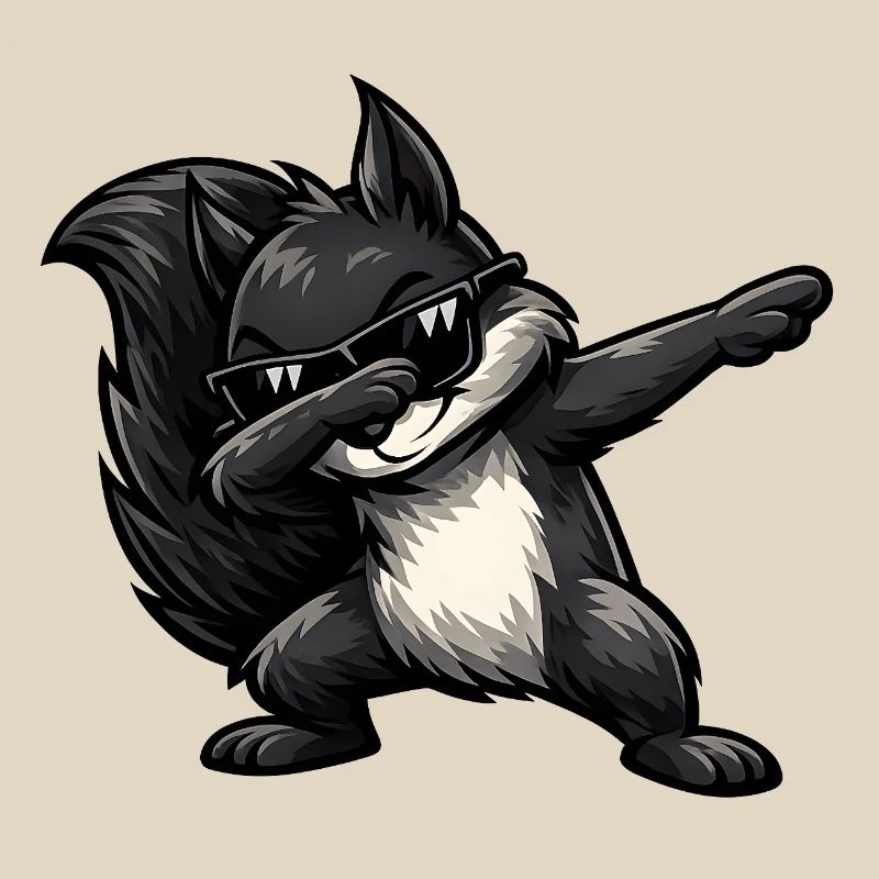 Dabbing Black Squirrel
