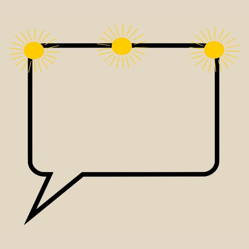Speech bubble comic sun text design yourself