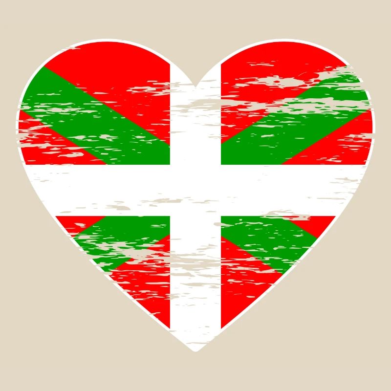 Drapeau basque coeur utilisé
