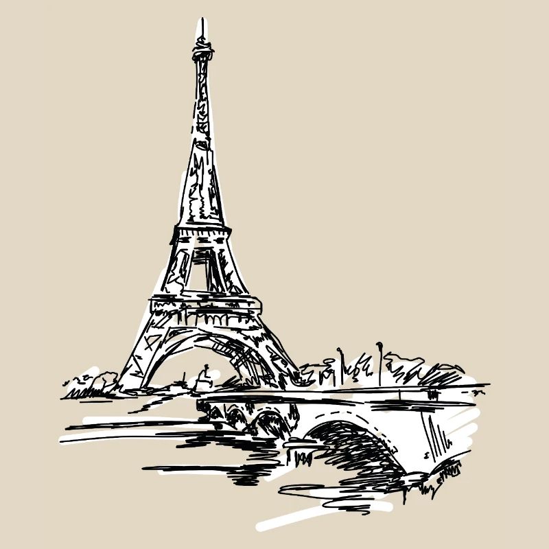 Paris Skyline: Sketchy Eiffel Tower