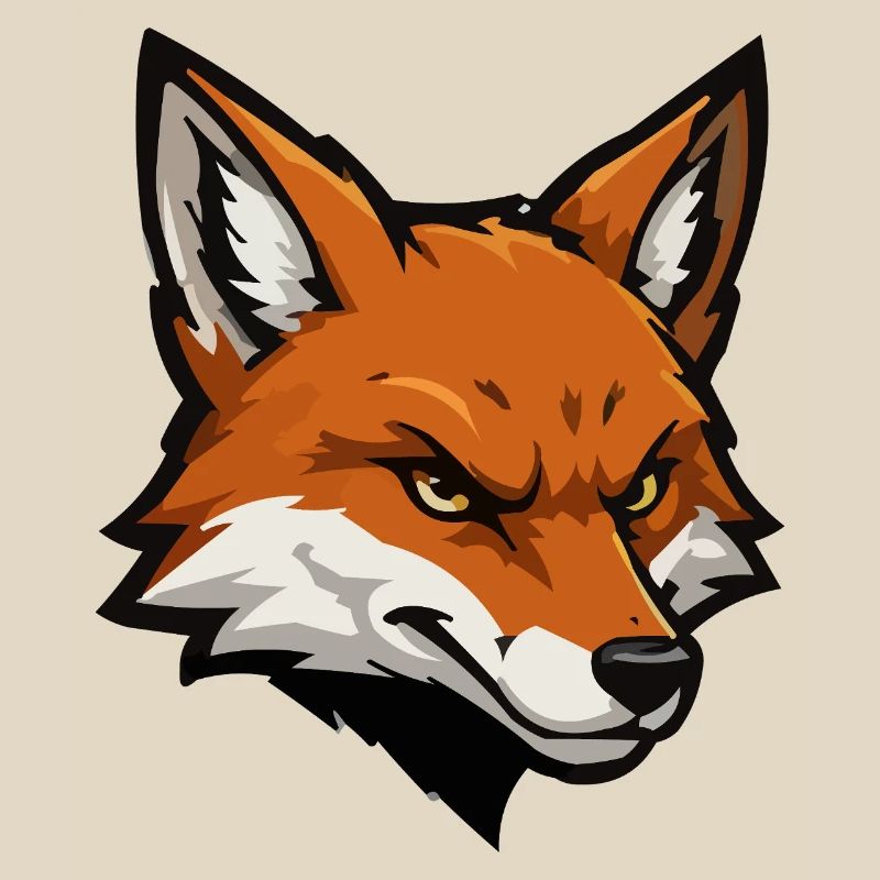 Fox head vector illustration