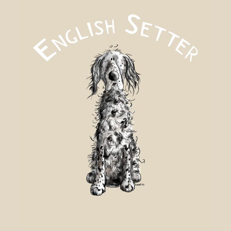 Drolliger Englischer Setter I Hunde Comic Geschenk