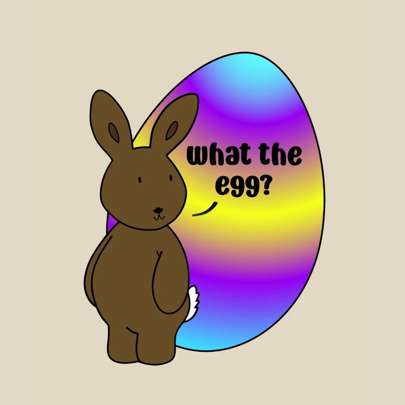 Happy Easter - Easter Bunny with Easter Egg