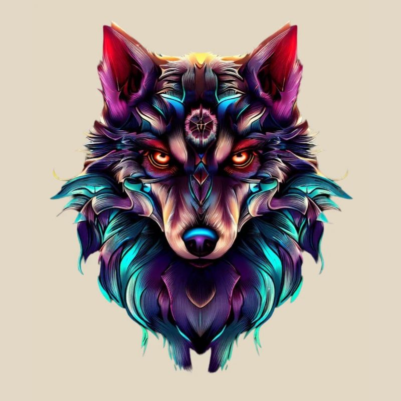 Wolf’s Head Synthwave Wolf